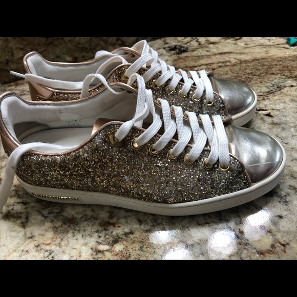 Louis Vuitton Metallic Gold Coarse Glitter Frontro - Picture 1 of 14